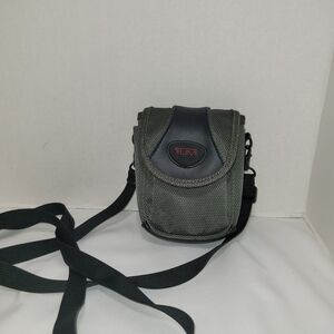 TUMI T2 Ballistic Nylon Camera Bag Small Crossbody Shoulder Bag Gray Black